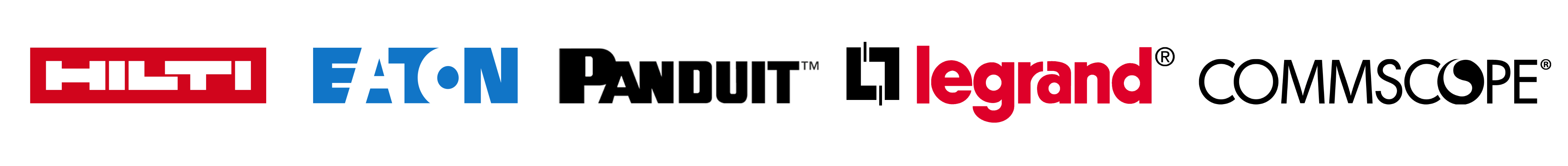 Hilti, Eaton, Panduit, Legrand and CommScope Certified Installer