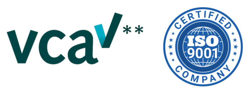VCA two-star and ISO 9001 certified